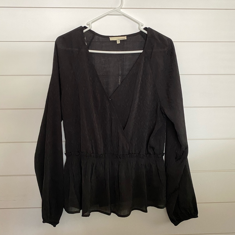 Surplice Peplum Top Large Francescas